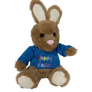 Goffa Happy Easter Bunny Rabbit Blue Sweater Plush Stuffed Animal 2020 11"